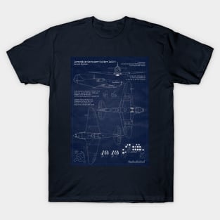 URSS Fighter LaGG3 Blueprint T-Shirt